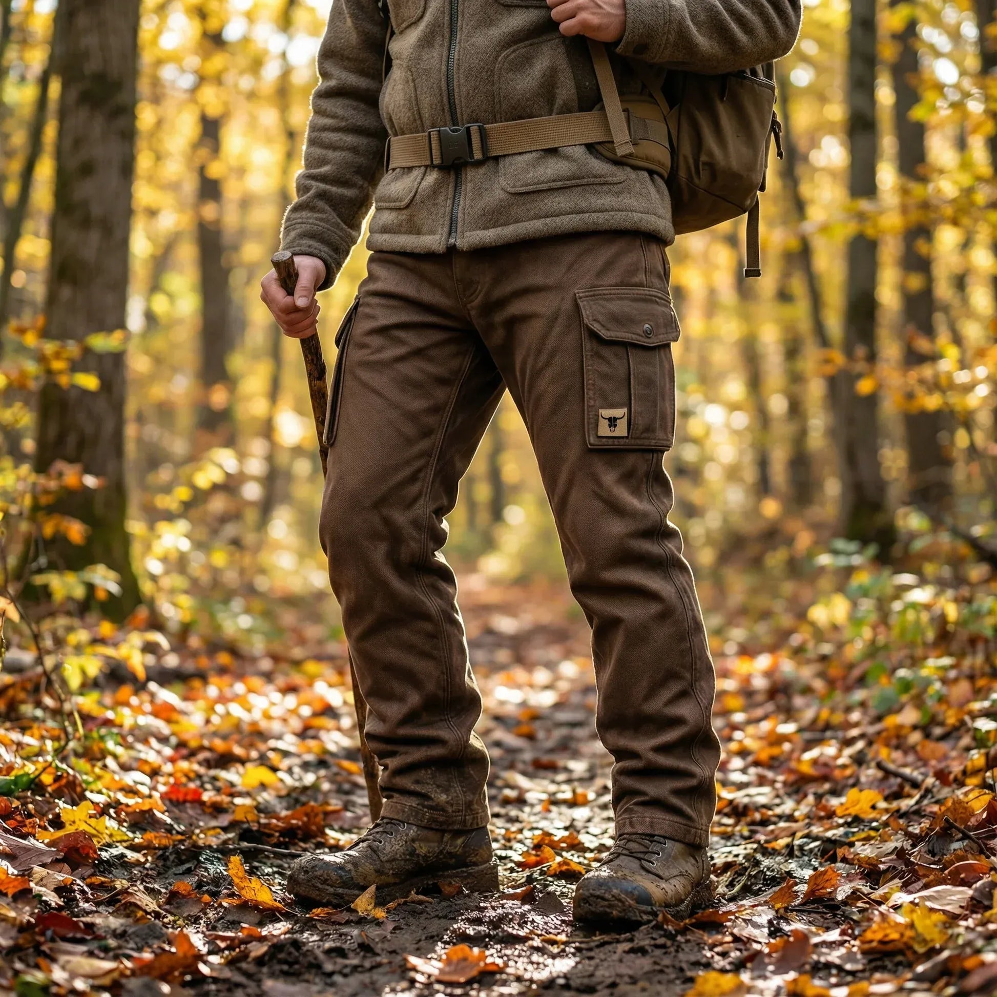 Heavy-duty canvas utility everyday trousers for men | David -2