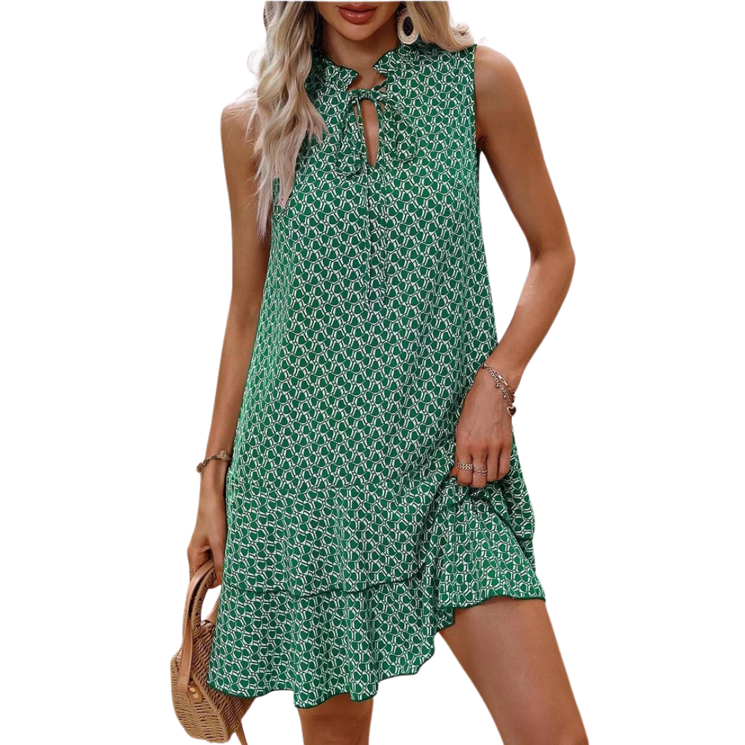 Boho printed strappy midi dress for women | Naomi - 5