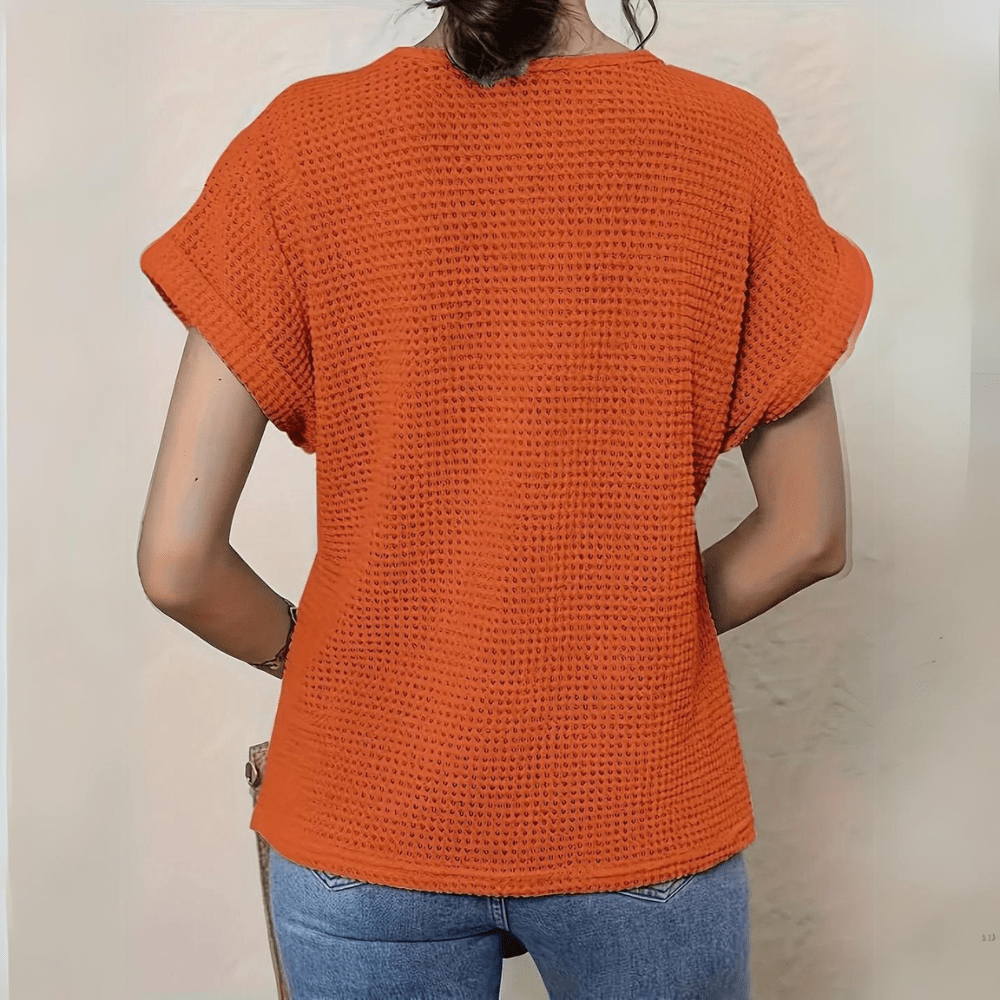 Elegant relaxed Ibiza-style casual top for women | Simone -5