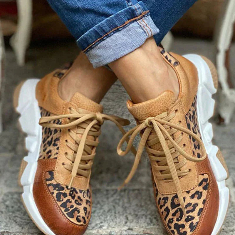 Leopard print casual sneakers for women | Crissa