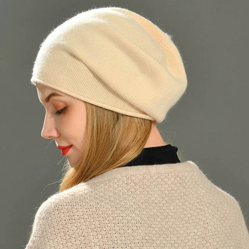 Soft cosy cashmere beanie for women | Amara - 3