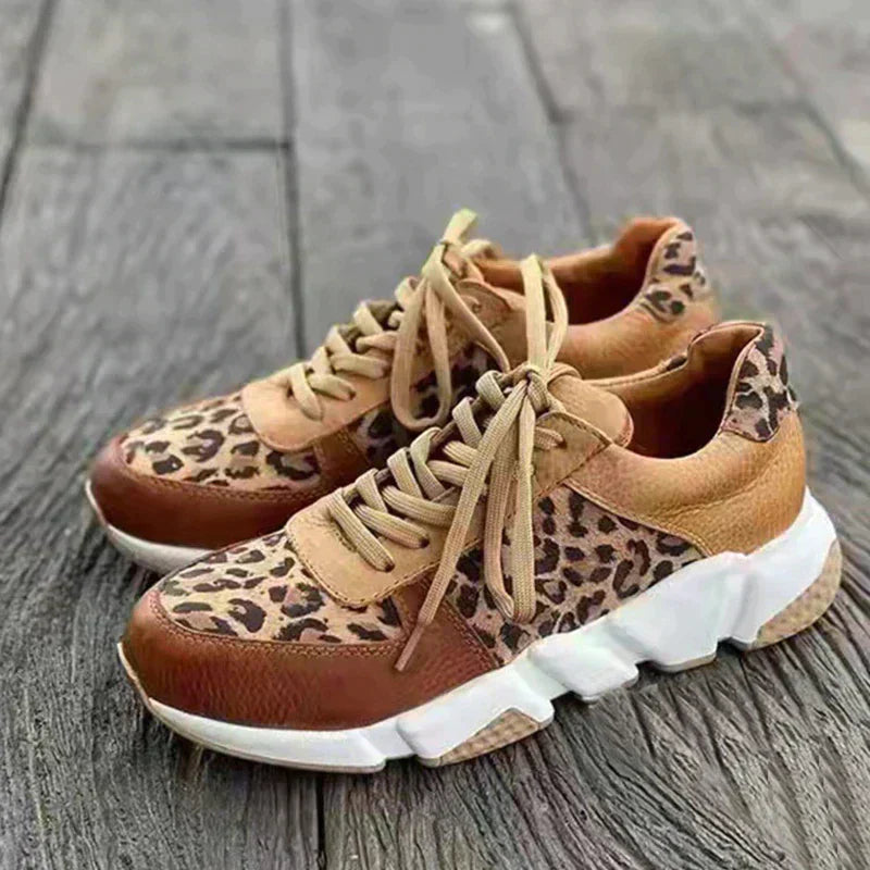 Leopard print casual sneakers for women | Crissa