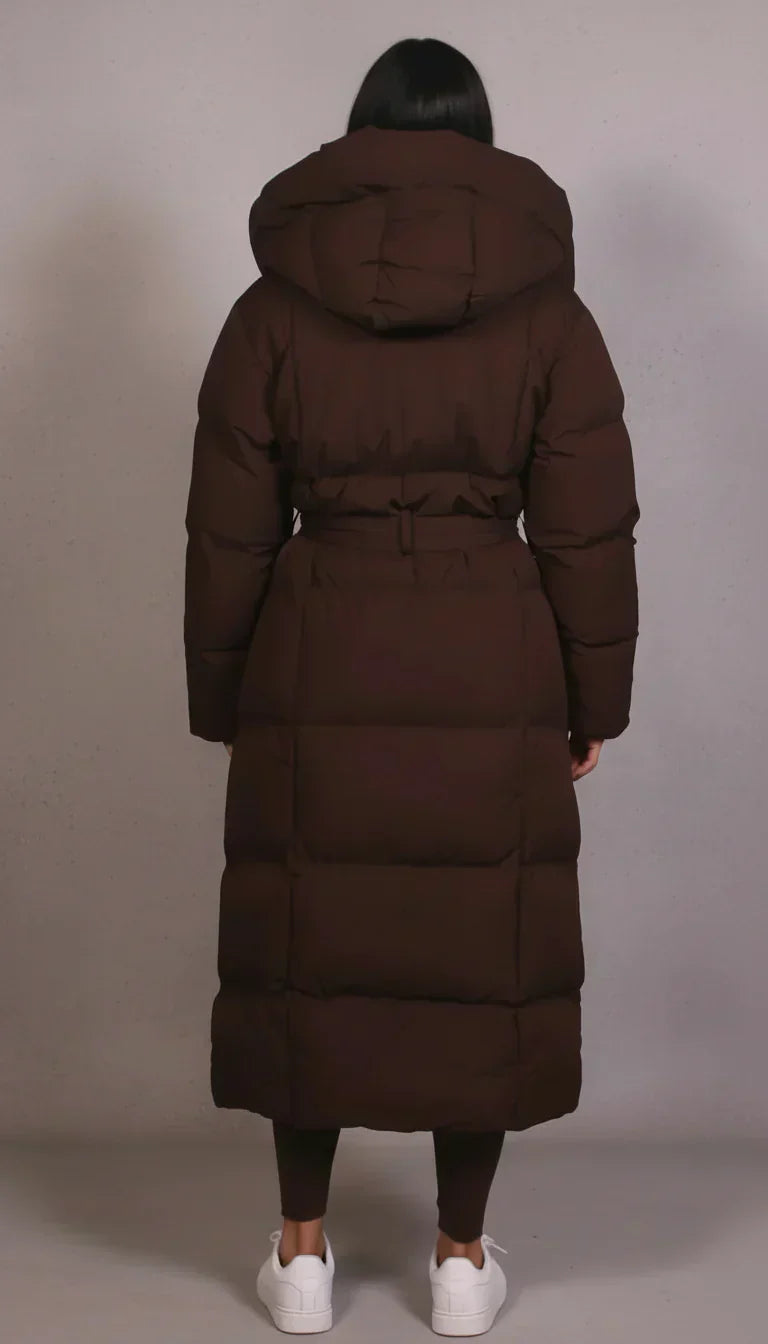 Luxurious longline warm puffer coat for women | Claire -5