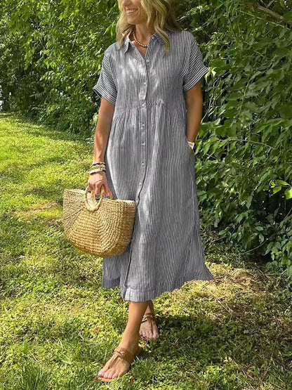 Elegant flowing everyday maxi dress for women | Ruby - 5