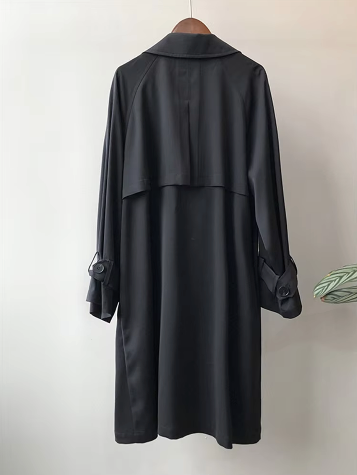 Elegant longline button-through coat for women -3