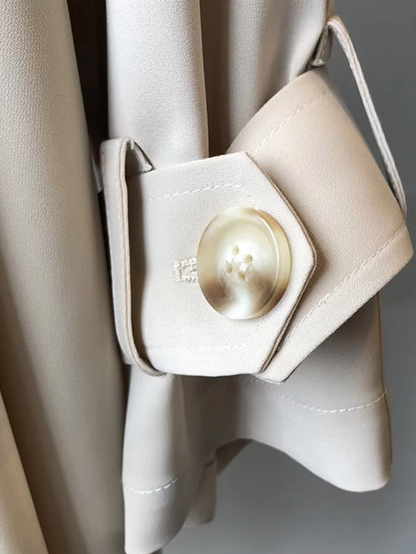 Elegant longline button-through coat for women -6