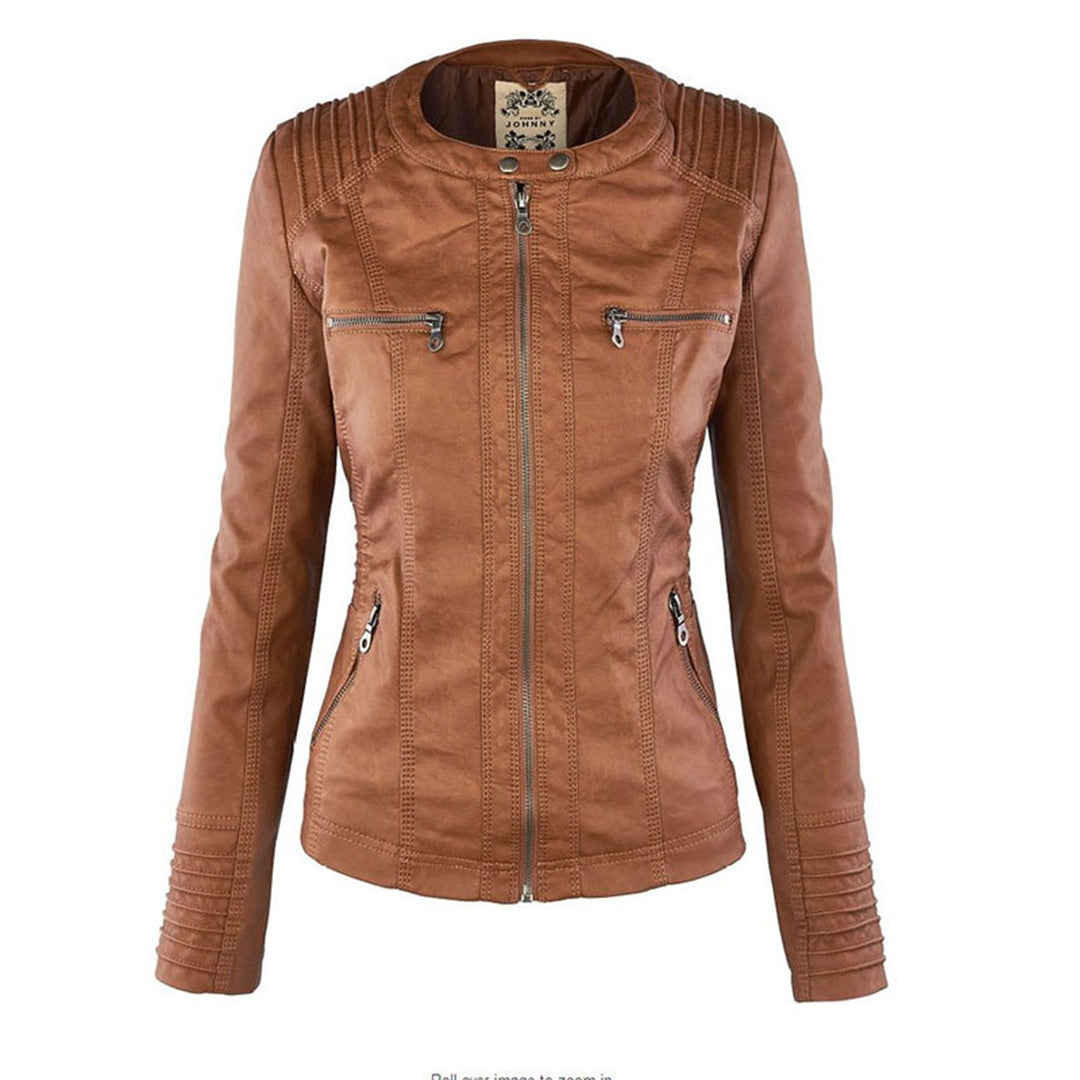 Durable elegant everyday leather jacket for women | Sophie -5