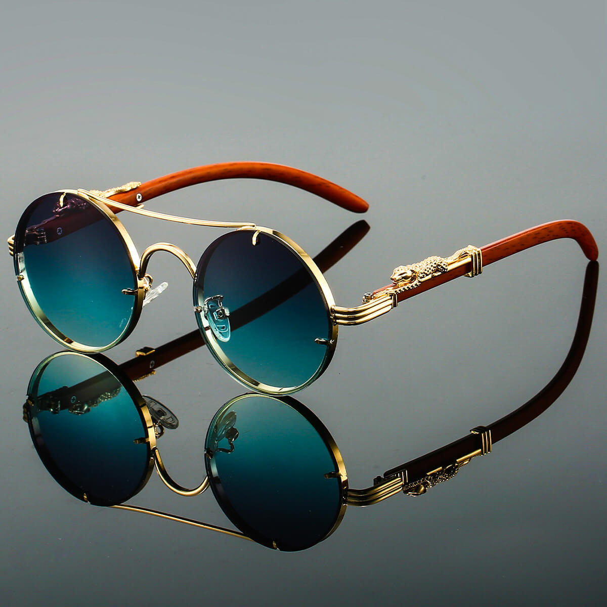 Classic retro tinted sunglasses for men | Panthera - 2