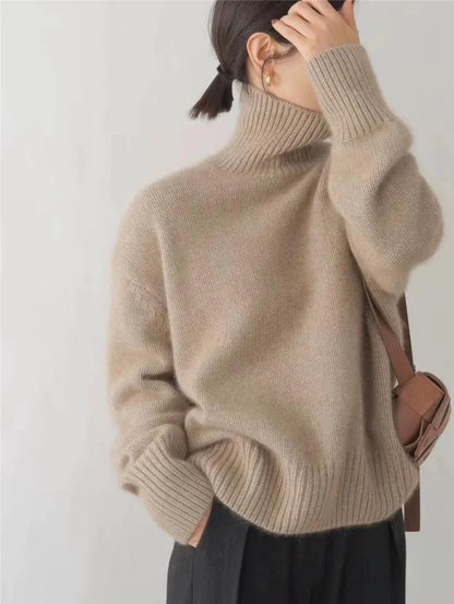 High Neck Knit Sweater Cozy For Women | Seraphina