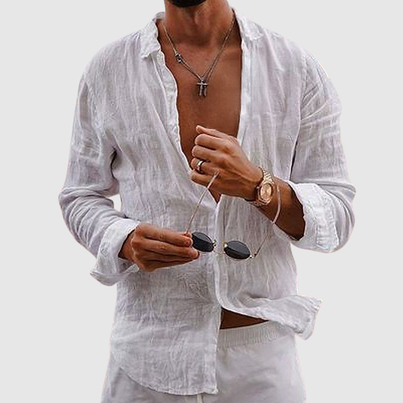 Breathable linen everyday shirt for men | Lorenzo - 1