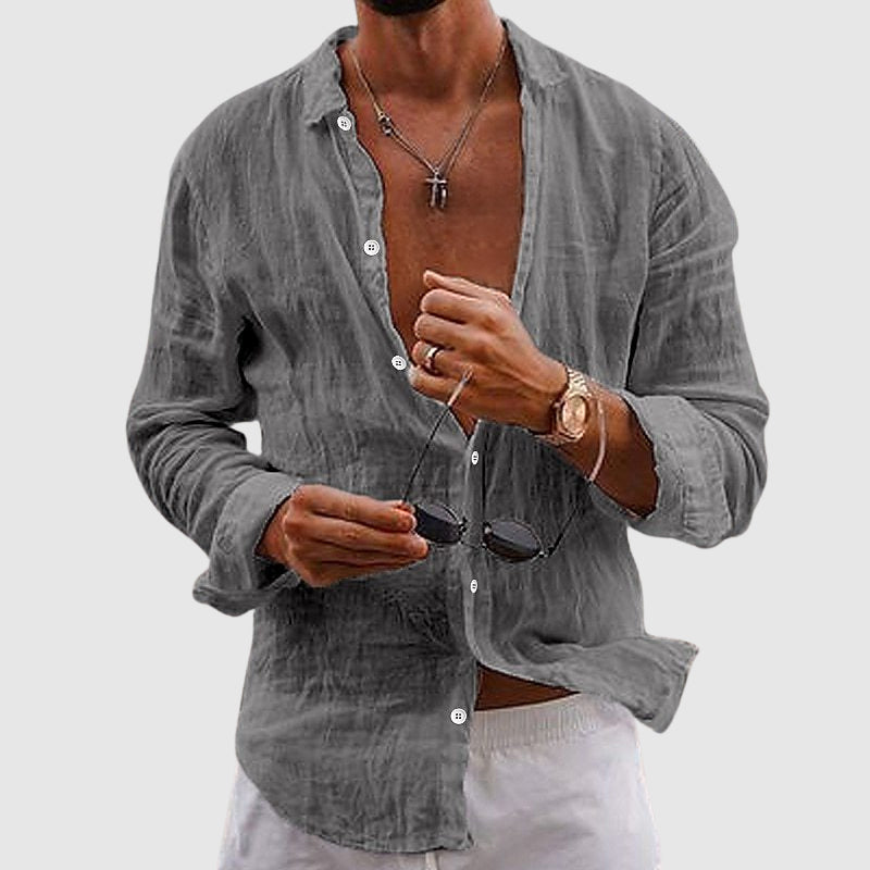 Breathable linen everyday shirt for men | Lorenzo - 3