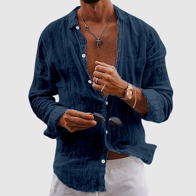 Breathable linen everyday shirt for men | Lorenzo - 4