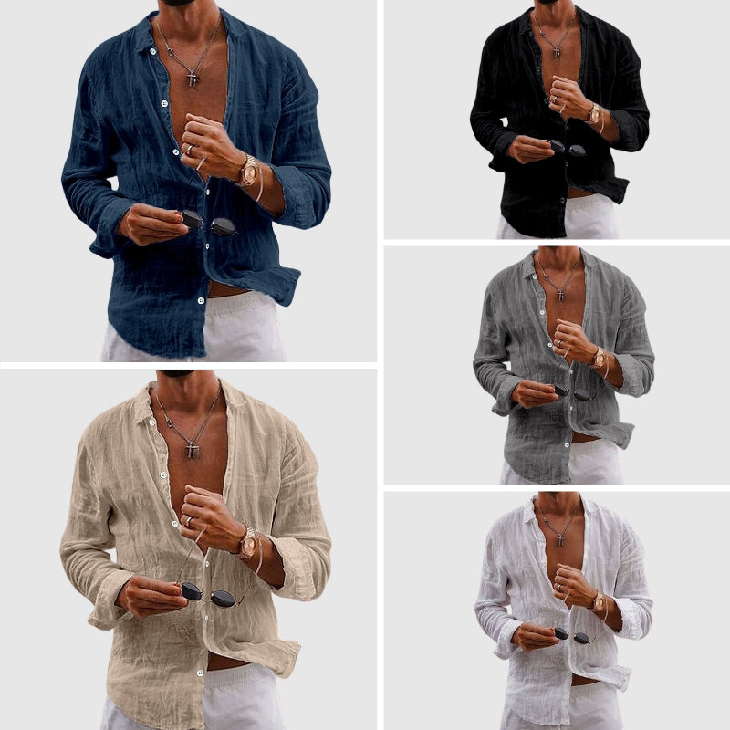 Breathable linen everyday shirt for men | Lorenzo - 6