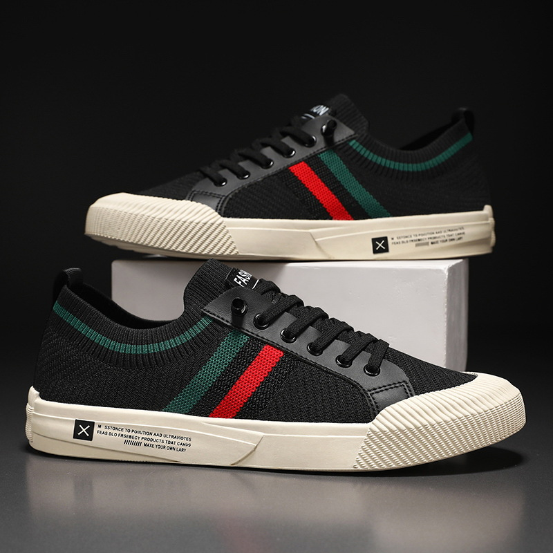Striped Lace Up Sneakers Modern for Men | Luca