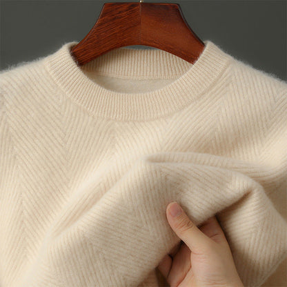 Textured Crew Neck Sweater Cozy for Men | Alcott