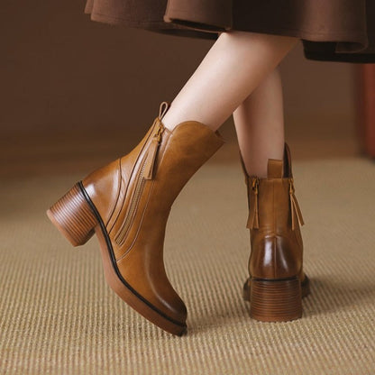 Block Heel Ankle Boots Stylish for Women | Mirella