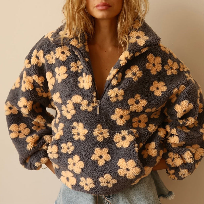 Cosy long-sleeve fleece everyday hoodie for women | Daisy -5