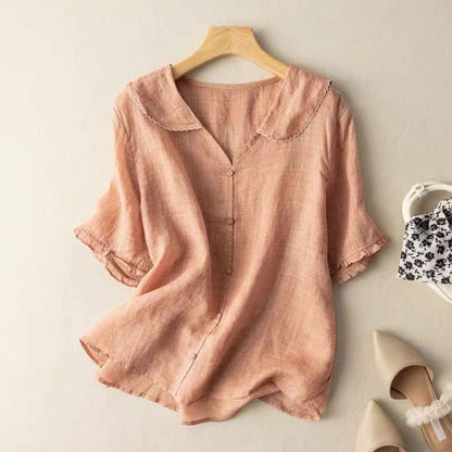 Scalloped Collar Blouse Chic For Women | Mirelle