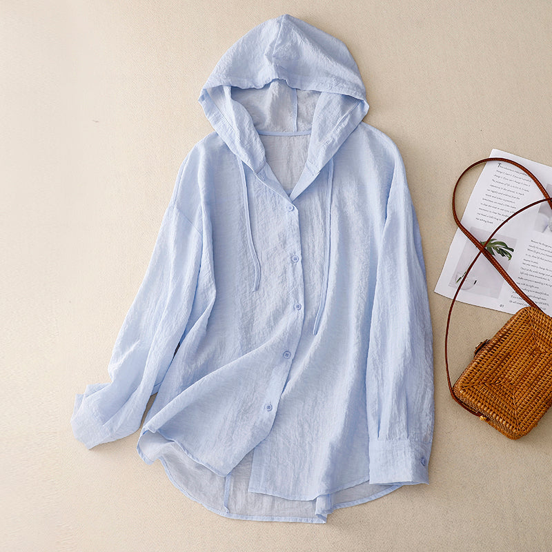 Lightweight Hooded Blouse Chic for Women | Elara