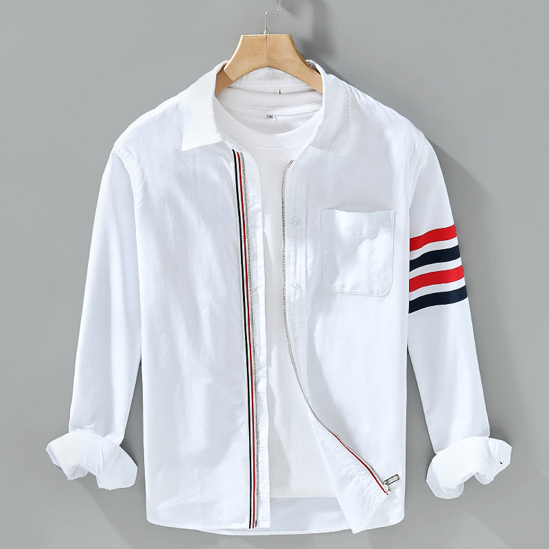 Stripe Detail Button Shirt Classic For Men | Harris