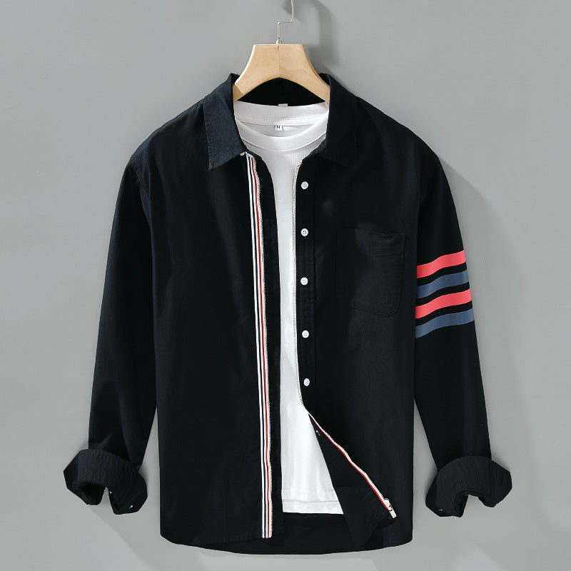 Stripe Detail Button Shirt Classic For Men | Harris