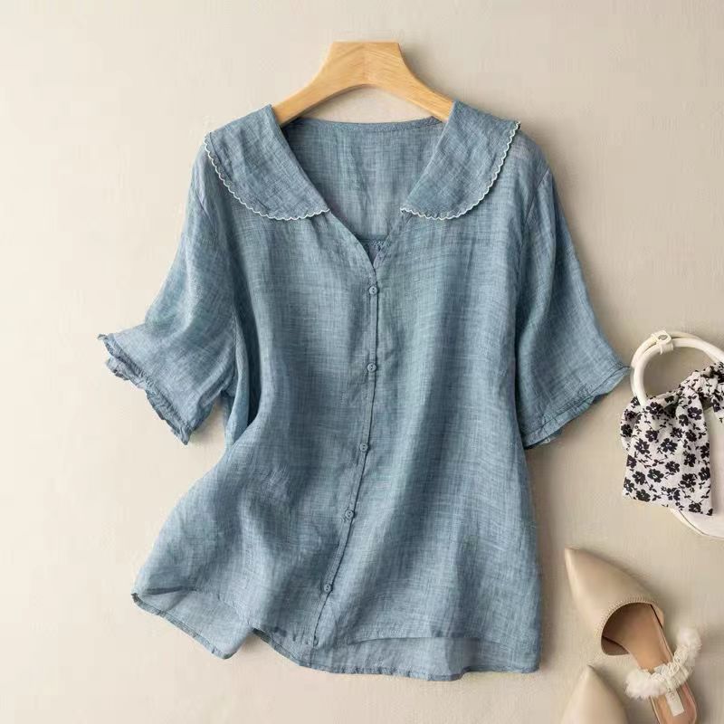 Scalloped Collar Blouse Chic For Women | Mirelle