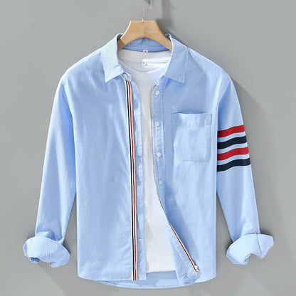Stripe Detail Button Shirt Classic For Men | Harris