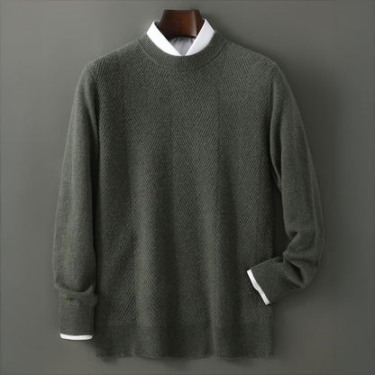 Textured Crew Neck Sweater Cozy for Men | Alcott