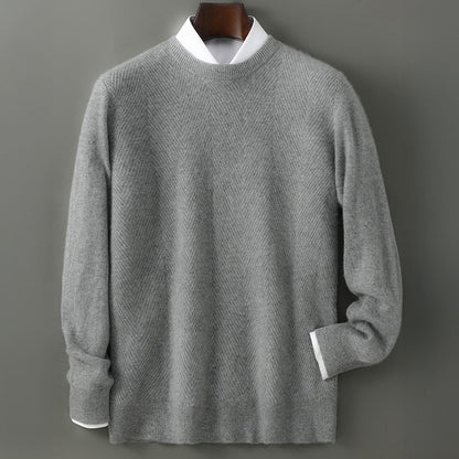 Textured Crew Neck Sweater Cozy for Men | Alcott