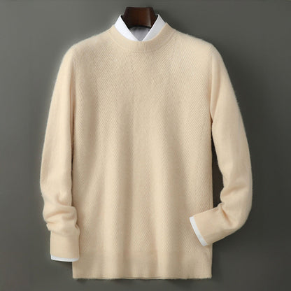 Textured Crew Neck Sweater Cozy for Men | Alcott