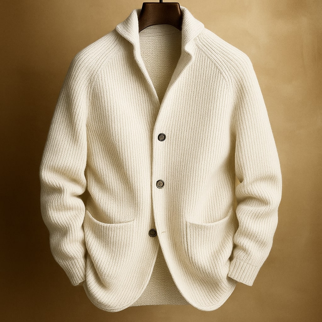 Lightweight button-up knit cardigan for men | Mason -2