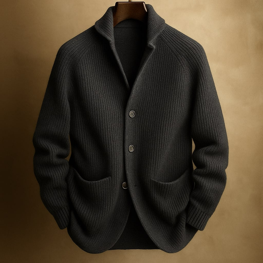 Lightweight button-up knit cardigan for men | Mason -4