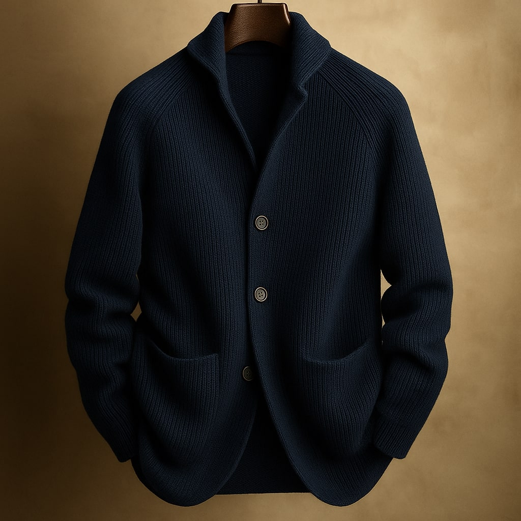 Lightweight button-up knit cardigan for men | Mason -5