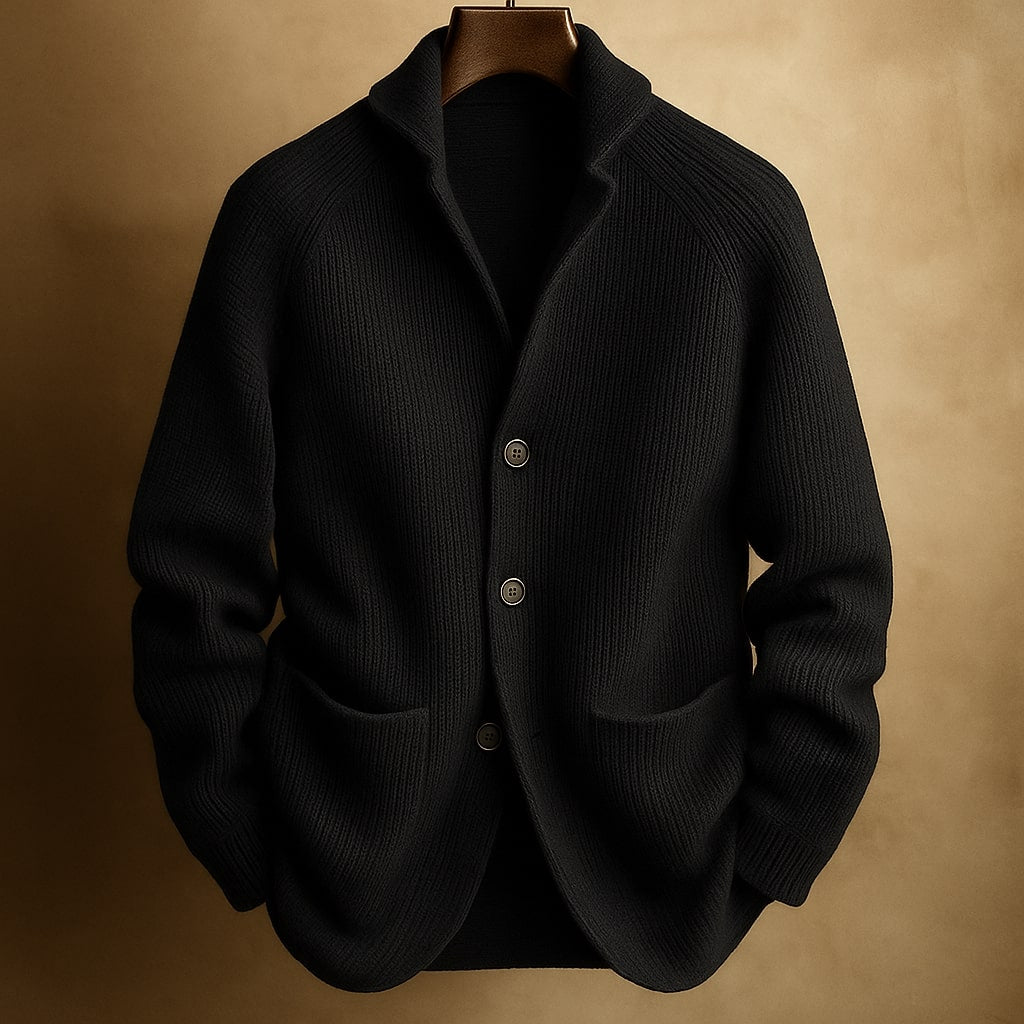Lightweight button-up knit cardigan for men | Mason -6