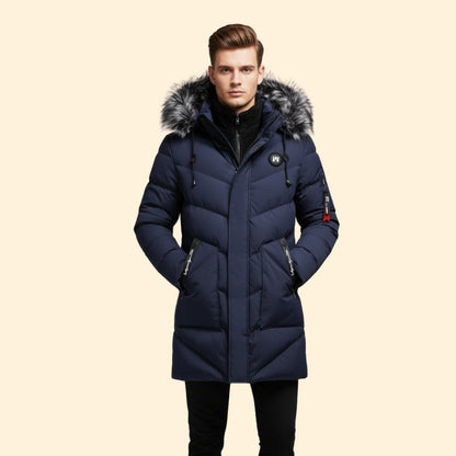Quilted Hooded Parka Coat Stylish For Men | Ronan