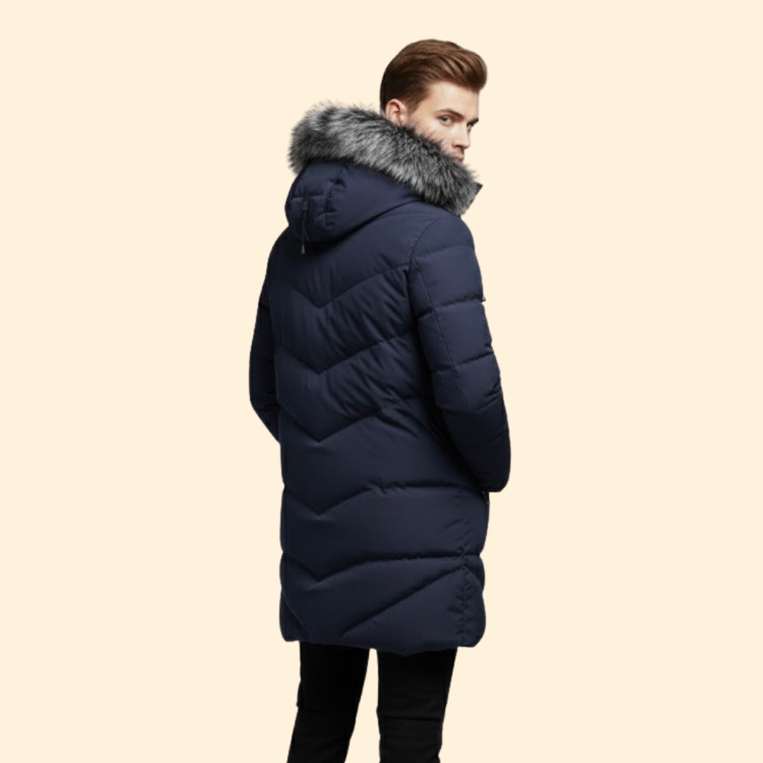 Quilted Hooded Parka Coat Stylish For Men | Ronan