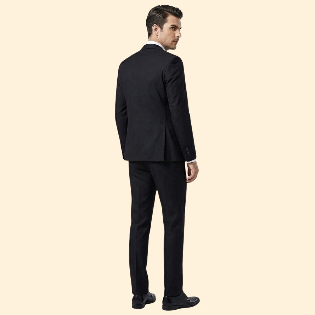 Classic three-piece suit set with blazer, vest and trousers for men | Lorvian