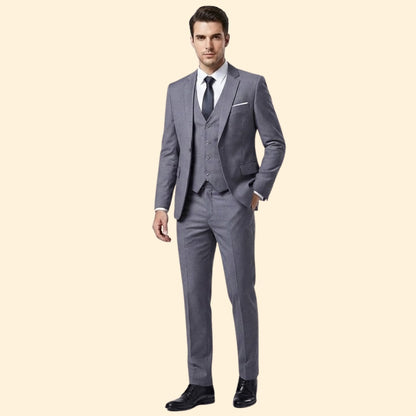 Refined classic three-piece suit set for men -6