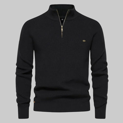 Half Zip Stand Collar Sweater Cozy For Men | Gerald