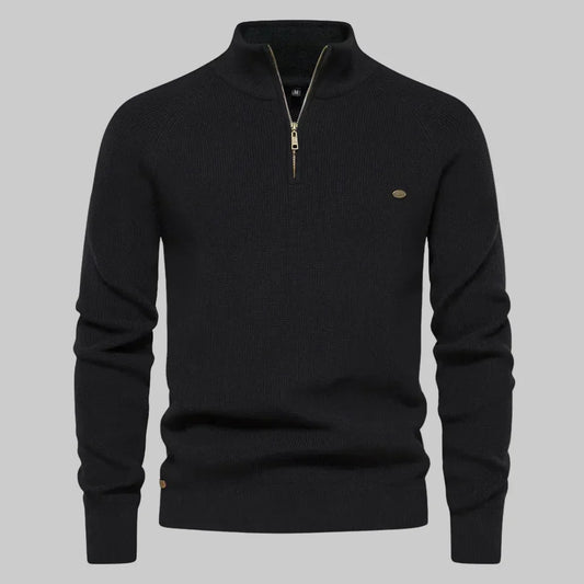 Half Zip Stand Collar Sweater Cozy For Men | Gerald