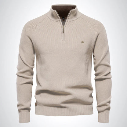 Half Zip Stand Collar Sweater Cozy For Men | Gerald