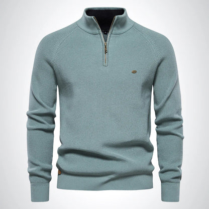 Half Zip Stand Collar Sweater Cozy For Men | Gerald