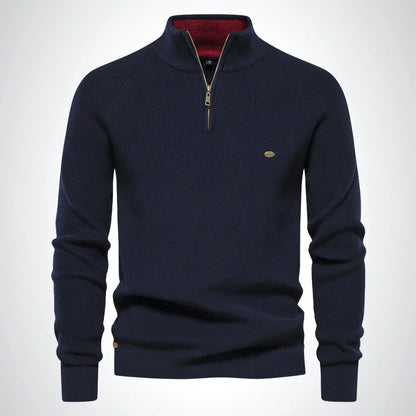 Half Zip Stand Collar Sweater Cozy For Men | Gerald