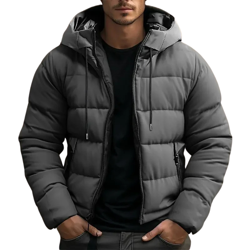 Lightweight insulated hooded puffer jacket for men -2