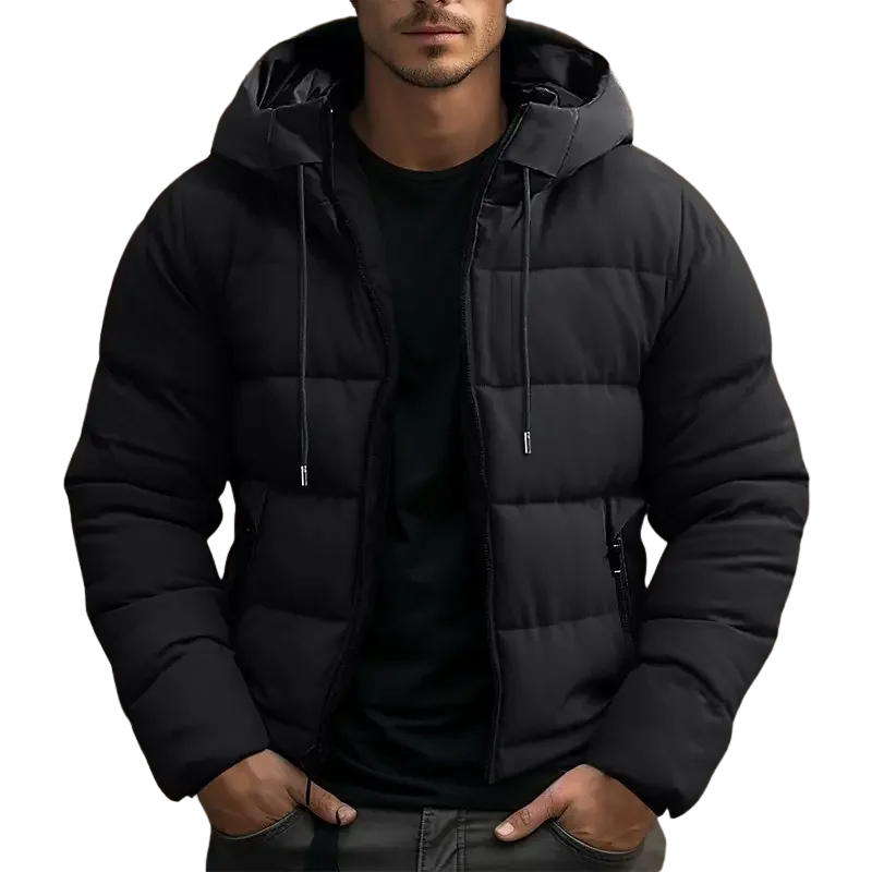 Lightweight insulated hooded puffer jacket for men -3
