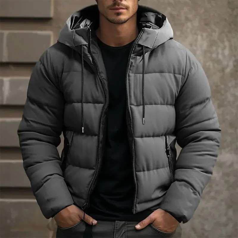 Lightweight insulated hooded puffer jacket for men -4