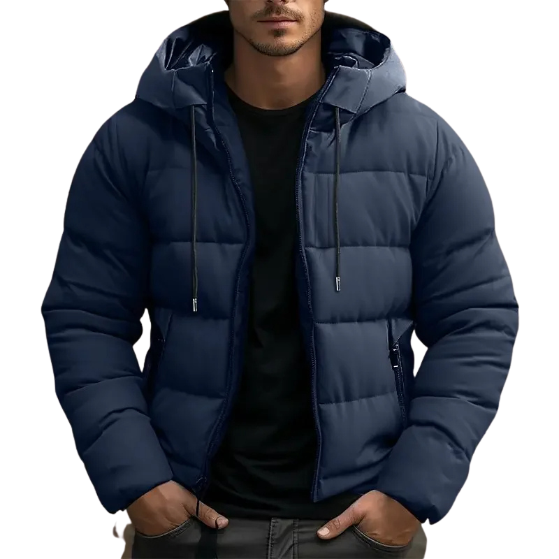 Lightweight insulated hooded puffer jacket for men -1