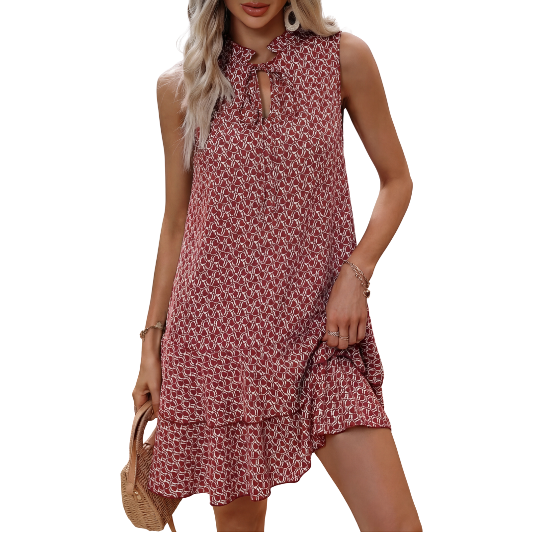 Boho printed strappy midi dress for women | Naomi - 2