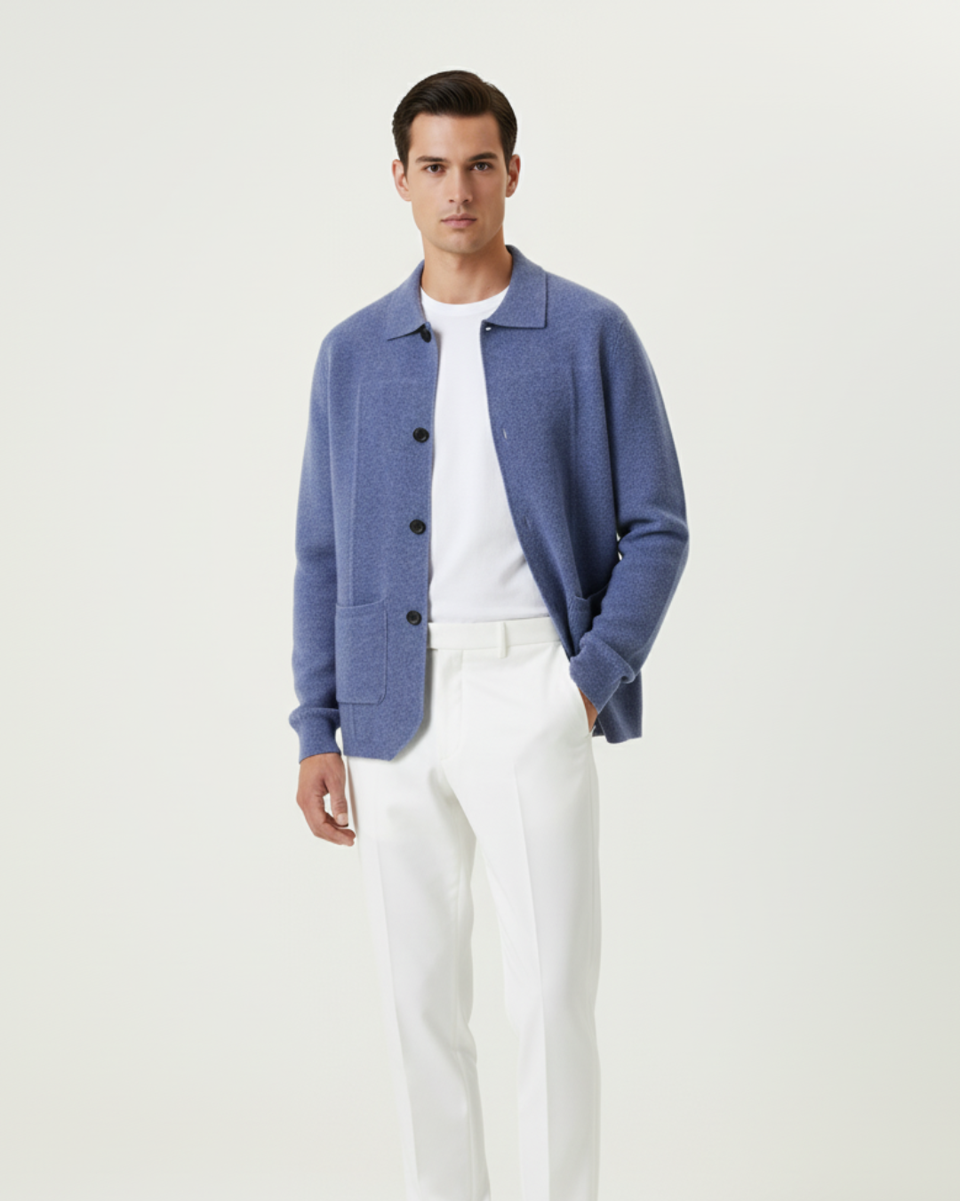Cosy wool-look knit sweater for men -10