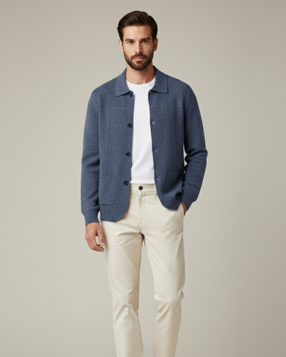 Cosy wool-look knit sweater for men -2